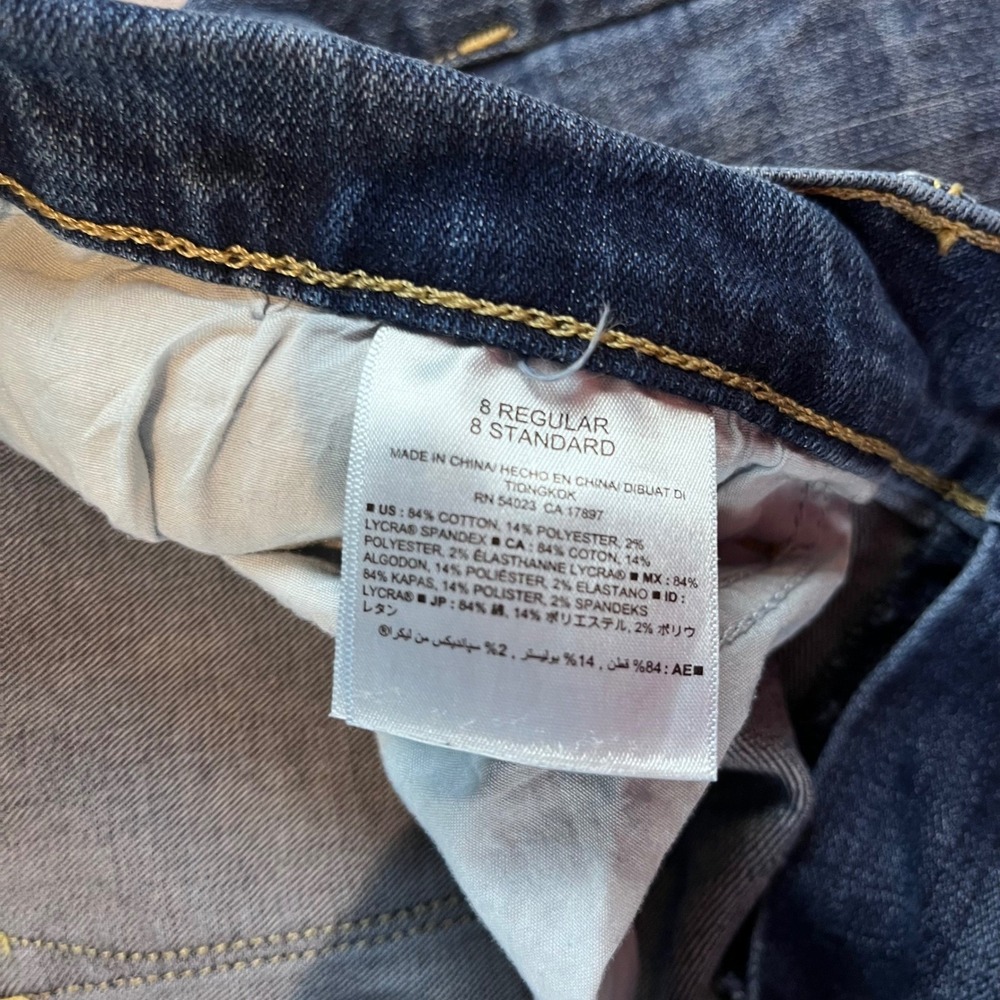 Old Navy Women Curvy Profile Blue Bootcut Jeans 8 Regular Mid Rise Stretch Denim - Picture 4 of 8